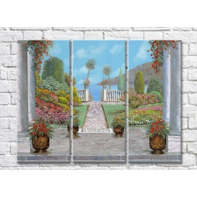 Pictură ArtPoster Columns on the Terrace Overlooking the Sea 001 (3470894)