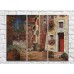 Pictură ArtPoster Courtyard in the Green and Flowers (3470899)