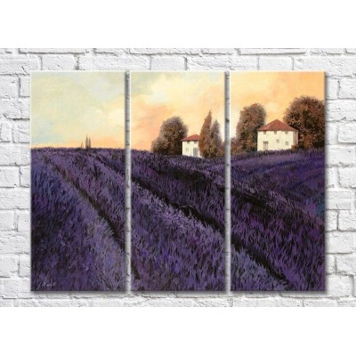 Pictură ArtPoster Lavender Field at Sunset (3470915)