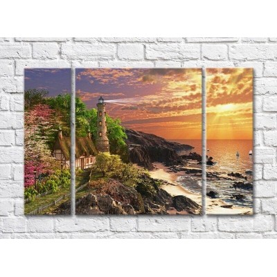 Pictură ArtPoster Lighthouse on the Seashore (3470945)