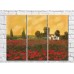 Pictură ArtPoster Poppy Field near the House in the Morning (3470921)