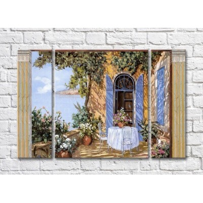 Pictură ArtPoster The Table on the Veranda Overlooking the Sea(3470956)