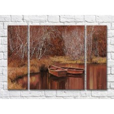 Pictură ArtPoster Two Boats on the Lake (3470950)