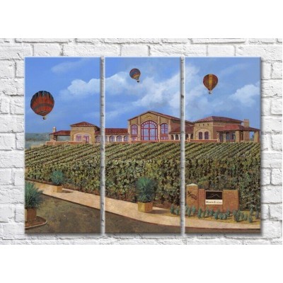 Pictură ArtPoster Vineyards in the Hills (3470938)