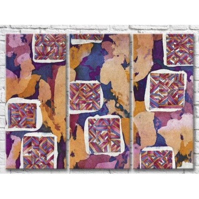 Pictură ArtPoster Abstract illustration Lilac/Yellow (3499053)