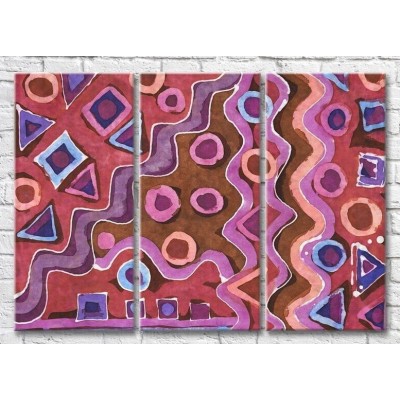 Pictură ArtPoster Abstract shapes Pink and Purple (3499066)