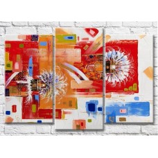 Pictură ArtPoster Abstract oil painting Orange/Red (3499106)