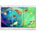 Pictură ArtPoster Abstract drawing of fish in water (3499075)