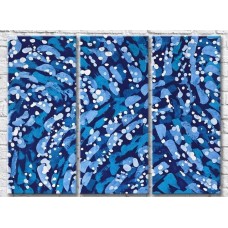 Pictură ArtPoster Abstraction blue strokes on a blue background (3499076)