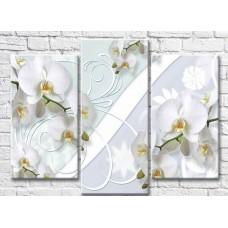 Pictură ArtPoster Abstraction from White orchids and patterns (3565178)