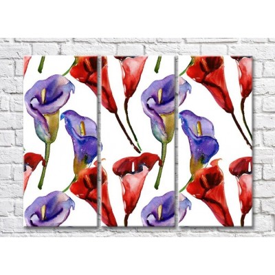 Pictură ArtPoster Abstraction from Red and Lilac calla lilies (500040)