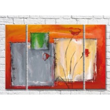 Картина ArtPoster Abstraction from poppies and squares (3572545)