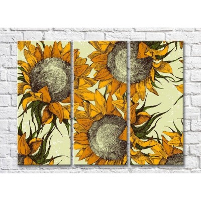 Картина ArtPoster Abstraction from sunflowers-drawing (500043)