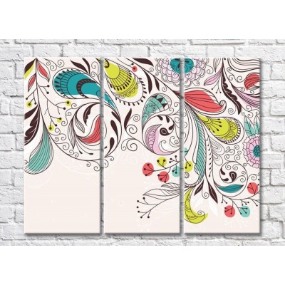 Картина ArtPoster Abstraction from multicolored floral patterns (500046)