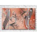 Pictură ArtPoster Abstraction from Silver patterns and rhinestones on an Orange background (3565132)