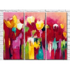 Pictură ArtPoster Abstraction from tulips on a colorful background (3572499)