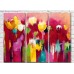 Pictură ArtPoster Abstraction from tulips on a colorful background (3572499)