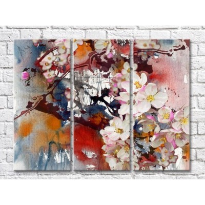 Pictură ArtPoster Abstraction from flowers and sakura branches (500050)