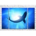 Pictură ArtPoster Shark swims in the sea (3469207)