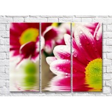 Pictură ArtPoster Scarlet chrysanthemums on the water (3448935)