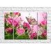 Pictură ArtPoster Butterfly on a flower among rose bushes (500054)