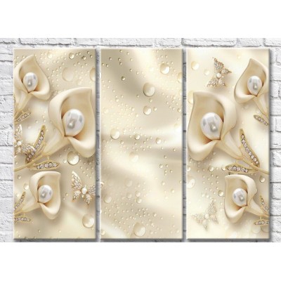 Картина ArtPoster Beige feces with pearls on a splash background (3517839)