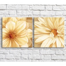 Pictură ArtPoster Beige chamomile oil, diptych (3467666)