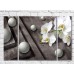 Картина ArtPoster White orchid and Gray spheres on a Dark background (3565133)