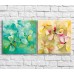 Pictură ArtPoster Wildflowers on a Yellow and Blue background oil, diptych (3467755)