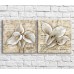 Pictură ArtPoster Calla lilies in vintage style on a Beige background, diptych (3467724)