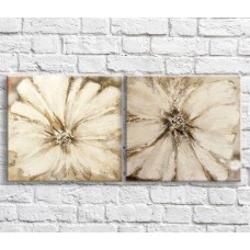 Картина ArtPoster Buds of White gerberas in oil, diptych (3467700)