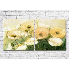 Картина Magic Color Diptych Field with White poppies (3428034)