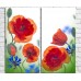 Pictură Magic Color Diptych Red poppies and cornflowers (3428029)