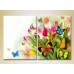 Картина Magic Color Diptych Tulips and butterflies (2613841)