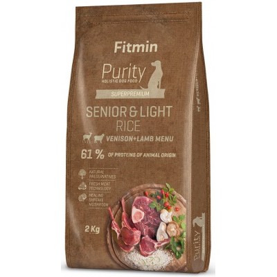 Hrană uscată pentru câini Fitmin Purity Senior & Light Rice Venison & Lamb 2kg