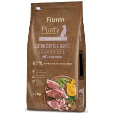 Hrană uscată pentru câini Fitmin Purity GF Senior & Light Lamb 12kg