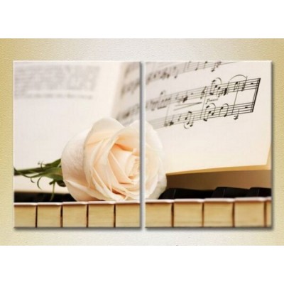 Картина Magic Color Diptych Rose on keys (2613818)