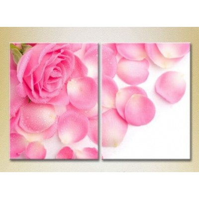 Картина Magic Color Diptych Pink rose and petals (2613819)