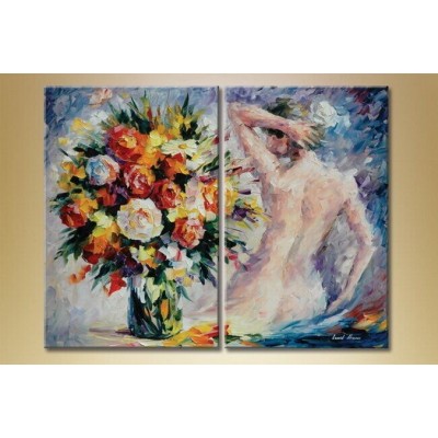 Картина Magic Color Diptych bouquet of flowers and a girl (2619650)