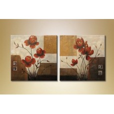 Картина Magic Color Diptych Red flowers (2619651)