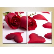 Картина Magic Color Diptych Roses and hearts (2613822)