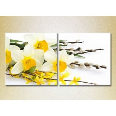 Картина Magic Color Diptych Narcissus and pussy willow (2613794)