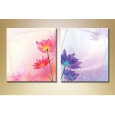 Картина Magic Color Diptych abstract flowers (2619642)