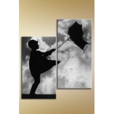 Картина Magic Color Diptych, Girl and Umbrella (1523136)