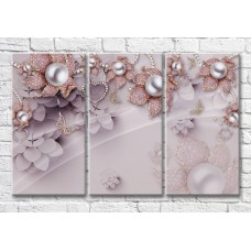 Картина Magic Color Flowers from diamonds on a Lilac background (3517879)