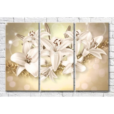 Картина Magic Color Lilies on a Gold background (3517875)