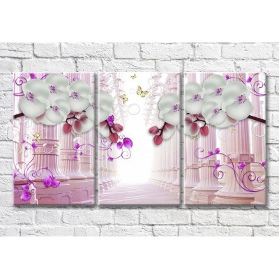 Картина Magic Color Orchid branches against Pink columns (3517890)