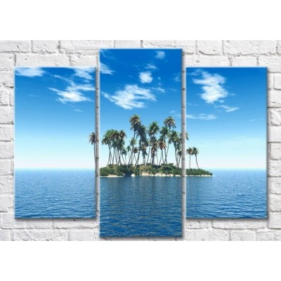 Pictură Magic Color Small island with palm trees in the sea (3469258)