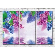 Картина Magic Color Branches of Pink and Blue lilac above water (3565120)