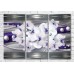 Картина Magic Color Orchids and spheres on a Gray background with Lilac stripes (3565124)